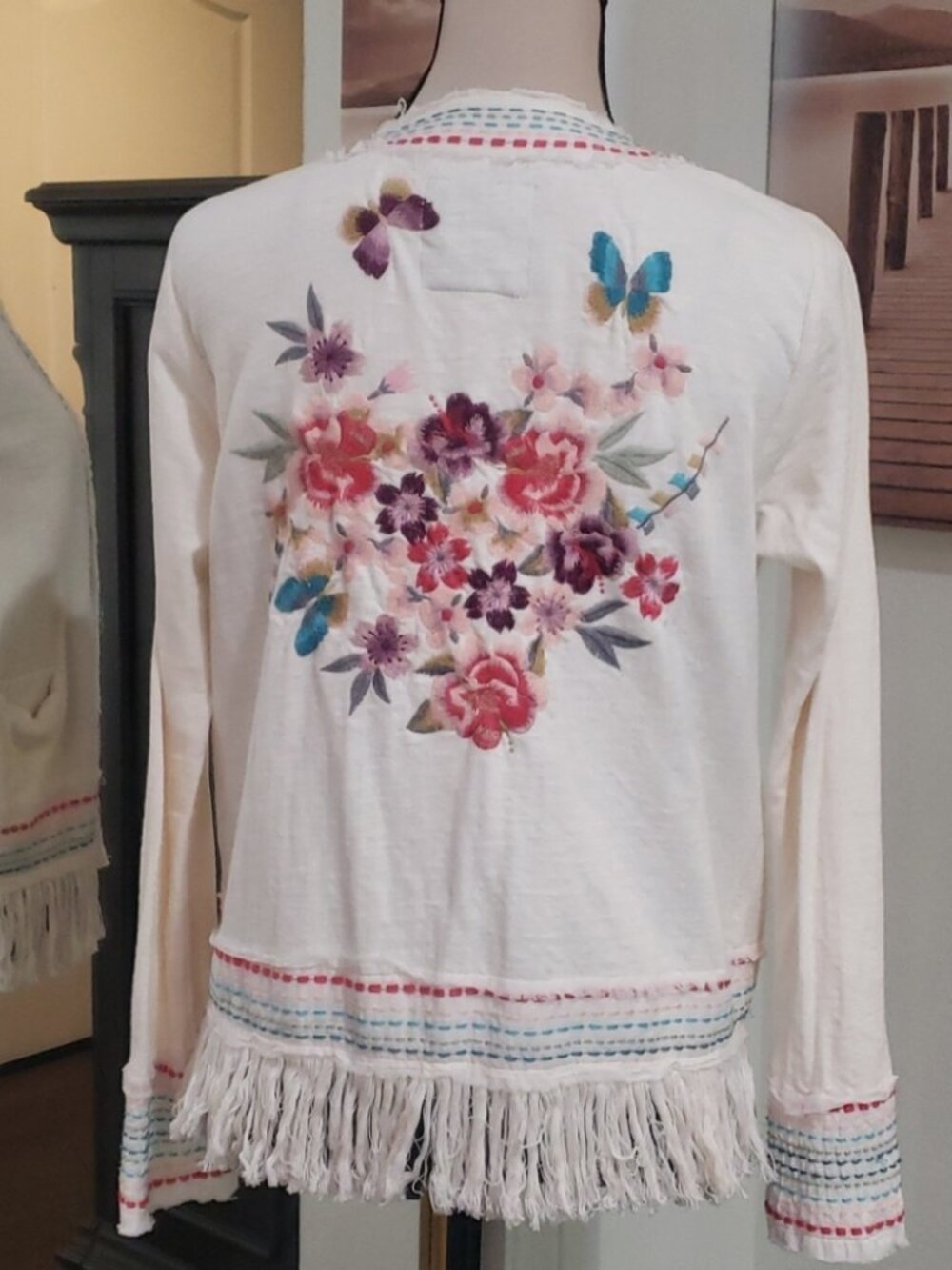 Johnny Was Embroidered Katiuoska Style Jacket